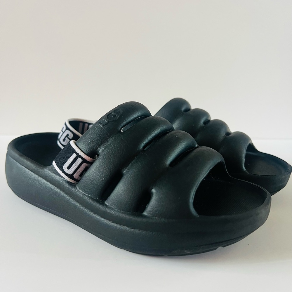 UGG Black Slide Sandals